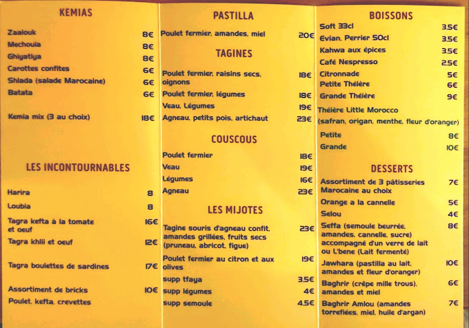Little Morocco menu 3